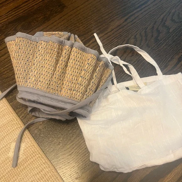 Lorna Murray Capri Woven Bucket Hat with Blue Trim - Picture 2 of 4